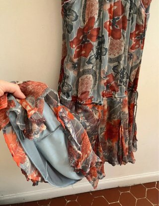Vestido Diesel Seda Floral M
