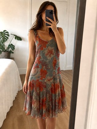Vestido Diesel Seda Floral M