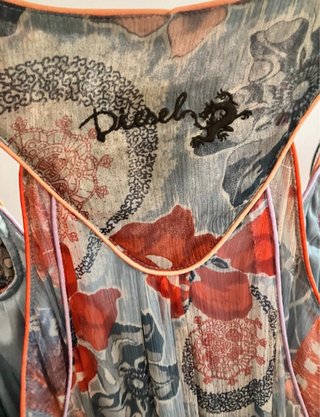 Vestido Diesel Seda Floral M