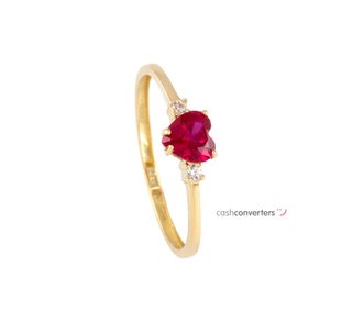 anillo oro 18k con piedra