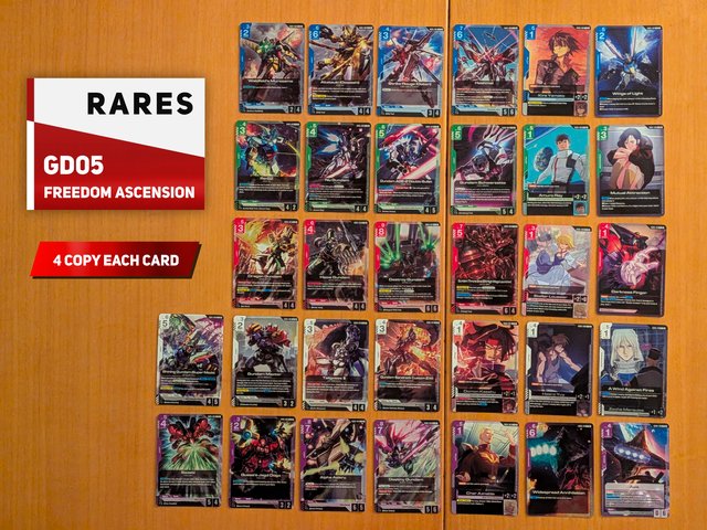 GundamTCG | GD05 Freedom Expansion | R+U+C Playset