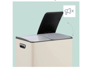 Cubo Basura Doble Relaxdays 60L (30L x 2)