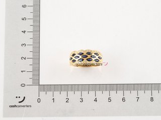 anillo oro 18k con piedra con zafiro
