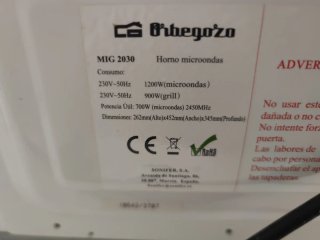 Microondas Orbegozo Grill 1200W