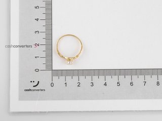 anillo oro 18k con piedra con circonita