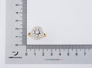 anillo oro 18k con piedra con circonita