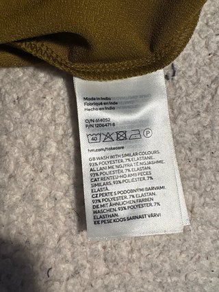 Abito H&M verde con drappeggio taglia M
