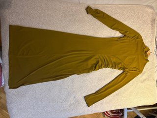 Abito H&M verde con drappeggio taglia M