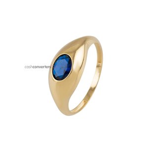 anillo oro 18k con piedra con circonita