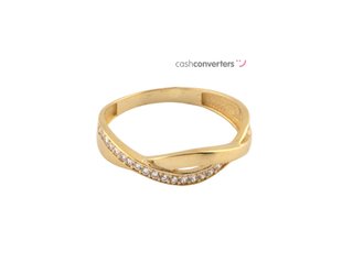 anillo oro 18k con piedra con circonita