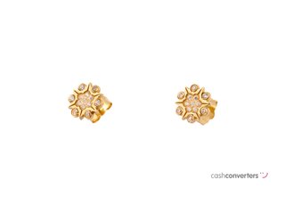 pendientes oro 18k con piedra