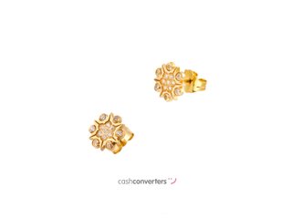 pendientes oro 18k con piedra