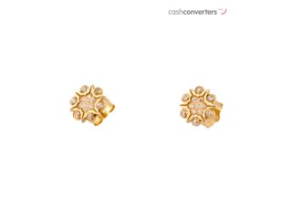 pendientes oro 18k con piedra