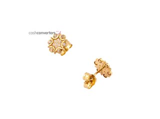 pendientes oro 18k con piedra