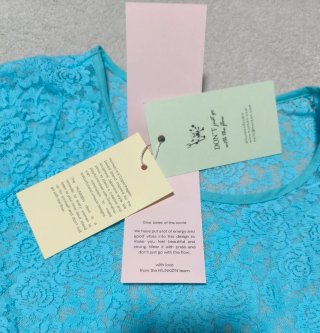 Vestido Hunkøn encaje turquesa Talla S