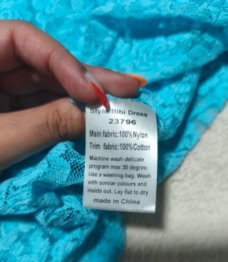 Vestido Hunkøn encaje turquesa Talla S