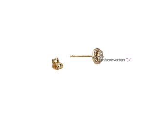 pendientes oro 18k con piedra con circonita