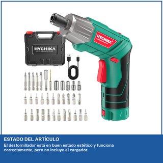 - HYCHIKA destornillador eléctrico batería luz