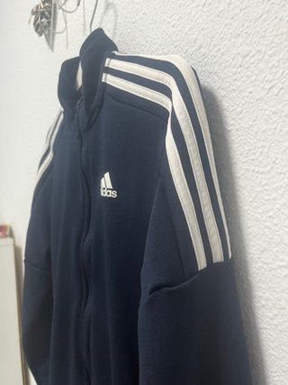 Sudadera Adidas Azul Marino con Rayas