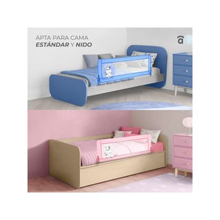 Barriera letto per bambini Asalvo pieghevole, bianca
