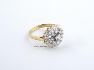 anillo oro 18k con piedra con circonita