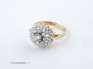 anillo oro 18k con piedra con circonita