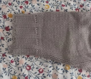 Jersey cuello alto ochos gris
