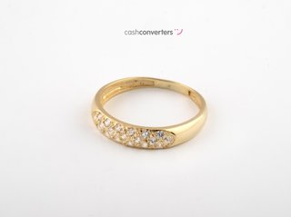 anillo oro 18k con piedra con circonita