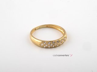 anillo oro 18k con piedra con circonita