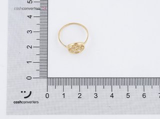 anillo oro 18k con piedra con circonita