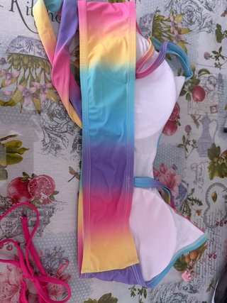 Bikini Talla L Arcoíris y Rosa