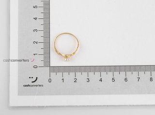 anillo oro 18k con piedra con circonita