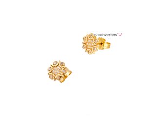 pendientes oro 18k con piedra