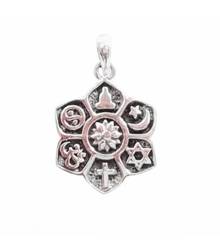 Colgante Plata 6 Religiones 20mm