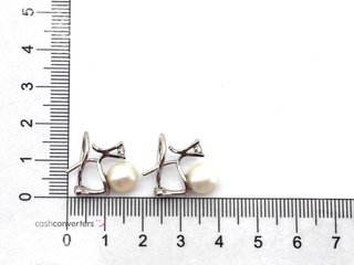 pendientes oro 18k con piedra con diamante,perla