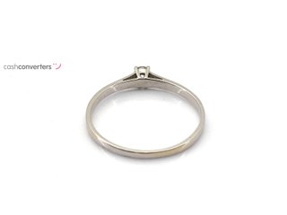 sortija oro 18k con piedra con diamante