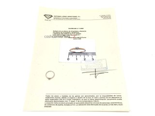 sortija oro 18k con piedra con diamante