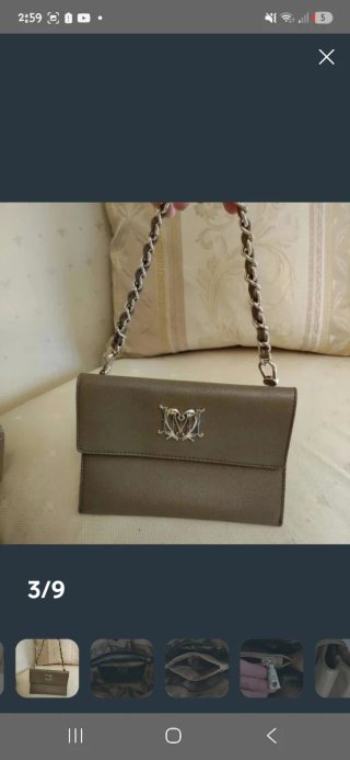 Borsa Moschino Marrone e Oro