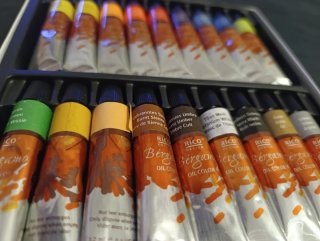 Set colori olio RICO DESIGN Bérgamo 18 tubi -NUOVO