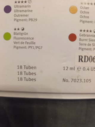 Set colori olio RICO DESIGN Bérgamo 18 tubi -NUOVO