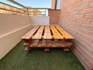Sofá Palets con Cojines Gris
