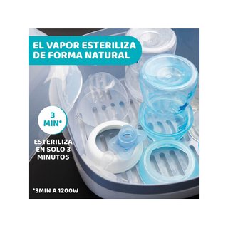 Chicco esterilizador vapor microondas biberones