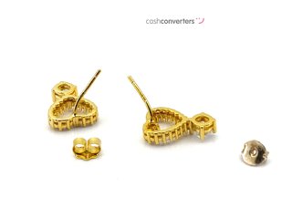 pendientes plata 925mm con piedra con circonita