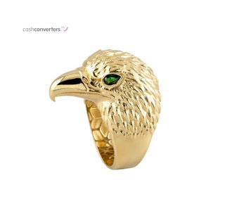 sello oro 18k con piedra