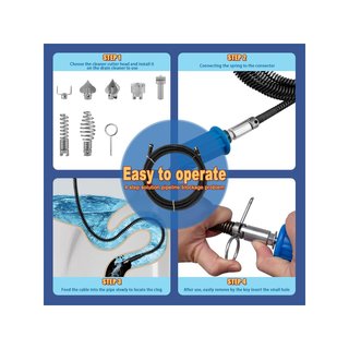 Desatascador tuberías sirga acero 5m 12mm