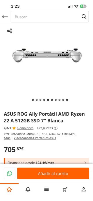 ASUS ROG Ally portatile AMD Ryzen Z2