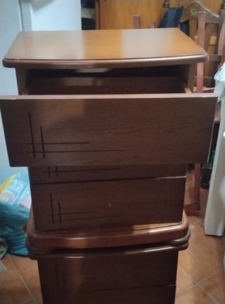 Pareja Mesitas Noche Madera