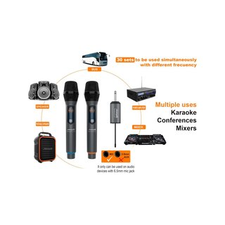 - Audibax Missouri Free Hand Dual UHF micrófono