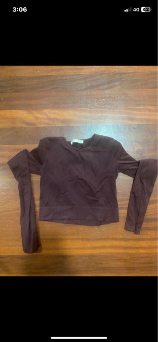 Top corto granate Pull&Bear