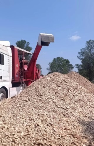 Astilladora móvil biomasa